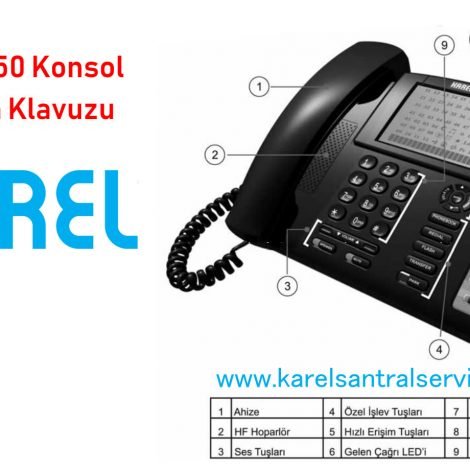 Karel Op50 Konsol Telefon kullanım klavuzu